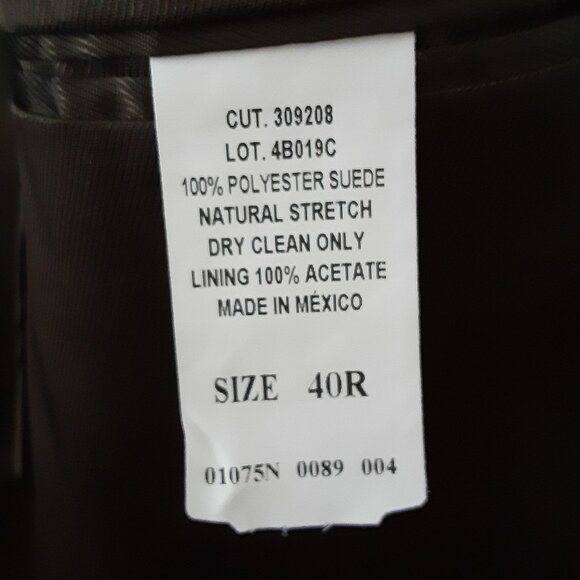 3-Button Blazer * 40R * Andrew Fezza * Fully Lined * Soft, Suede- like, Moleskin - Picture 4 of 13